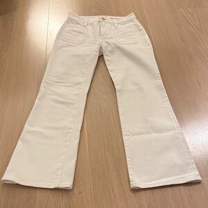 Alice & Olivia White Flared Jeans